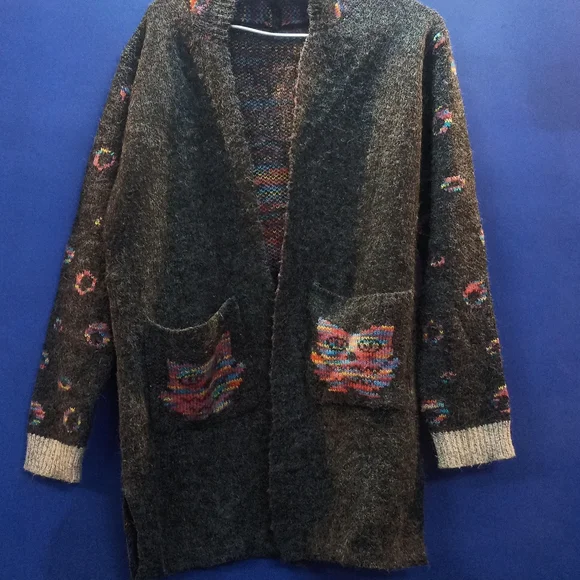 Aesthetic Hoodie shrug M size woolen - Picture 1 of 8